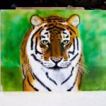 Graffiti - Airbrush Leinwand Tiger