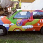 Graffiti Auftrag Hippie Golf Auto
