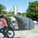 Skatepark Graffiti Skull