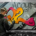 Graffiti Leinwandgestaltung für Audi