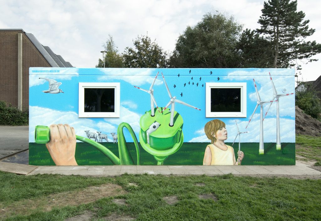 Fassadenkunst - Wandgestaltung für Kinder des Windes e.V.