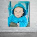 Graffiti Baby Portrait Leinwand