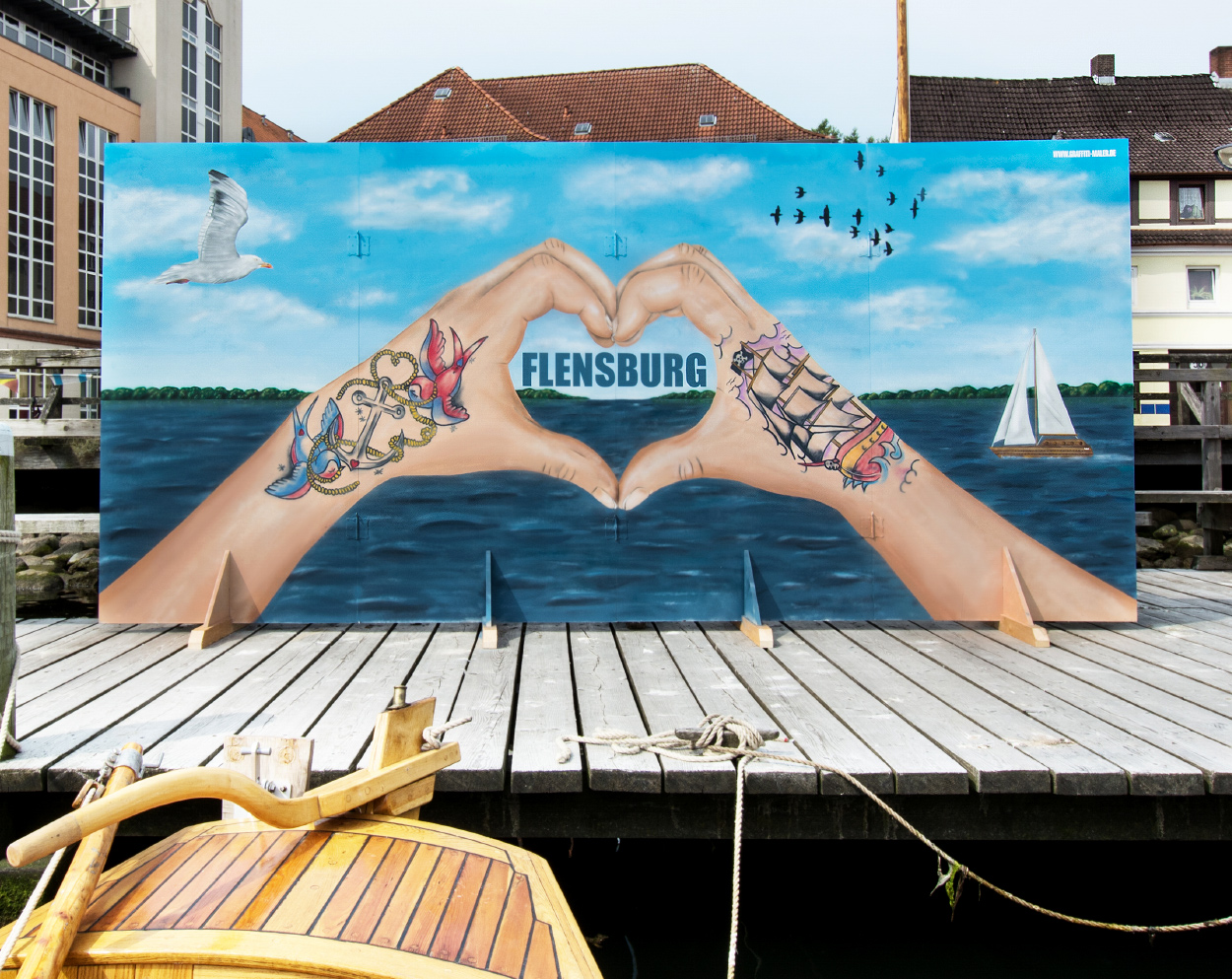 Kunst in Flensburg - Bühnenbild für Museumshafen