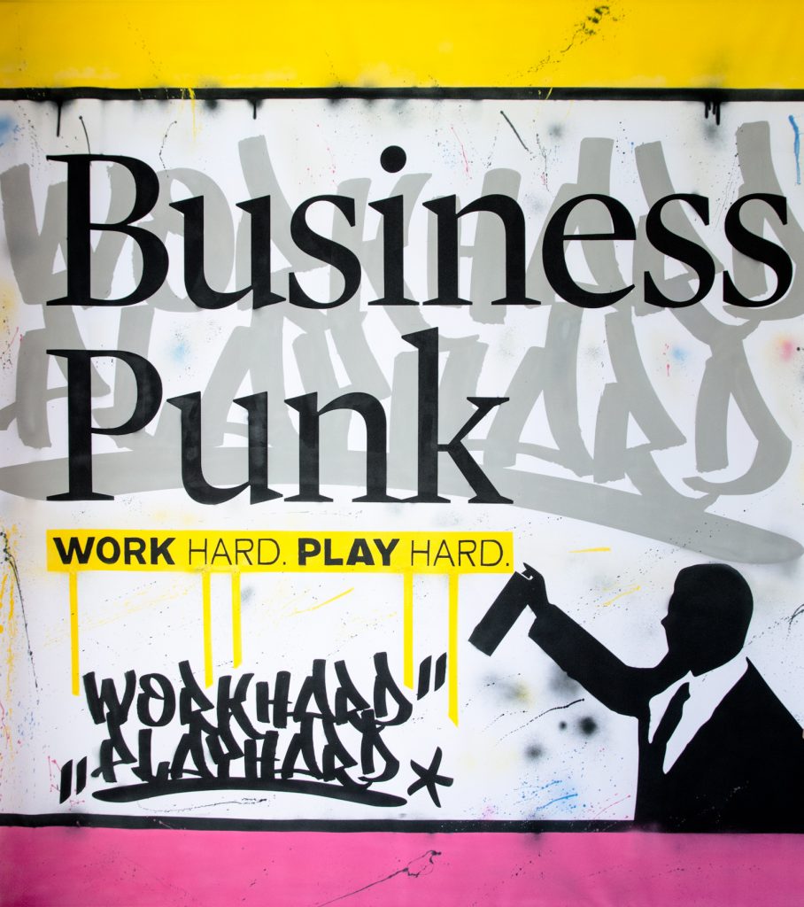 Streetart Leinwand für Business Punk Magazin