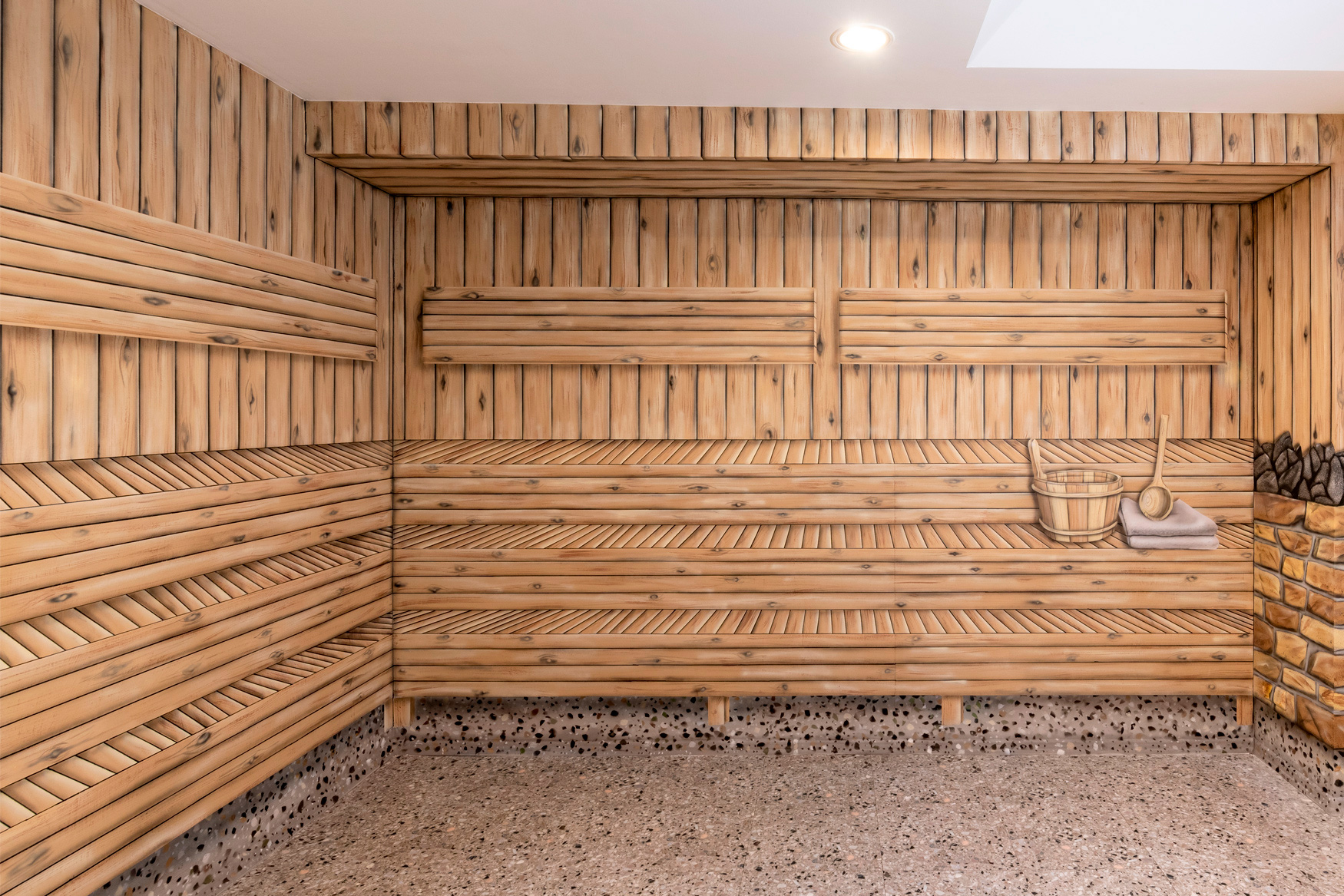 Illusionsmalerei Sauna