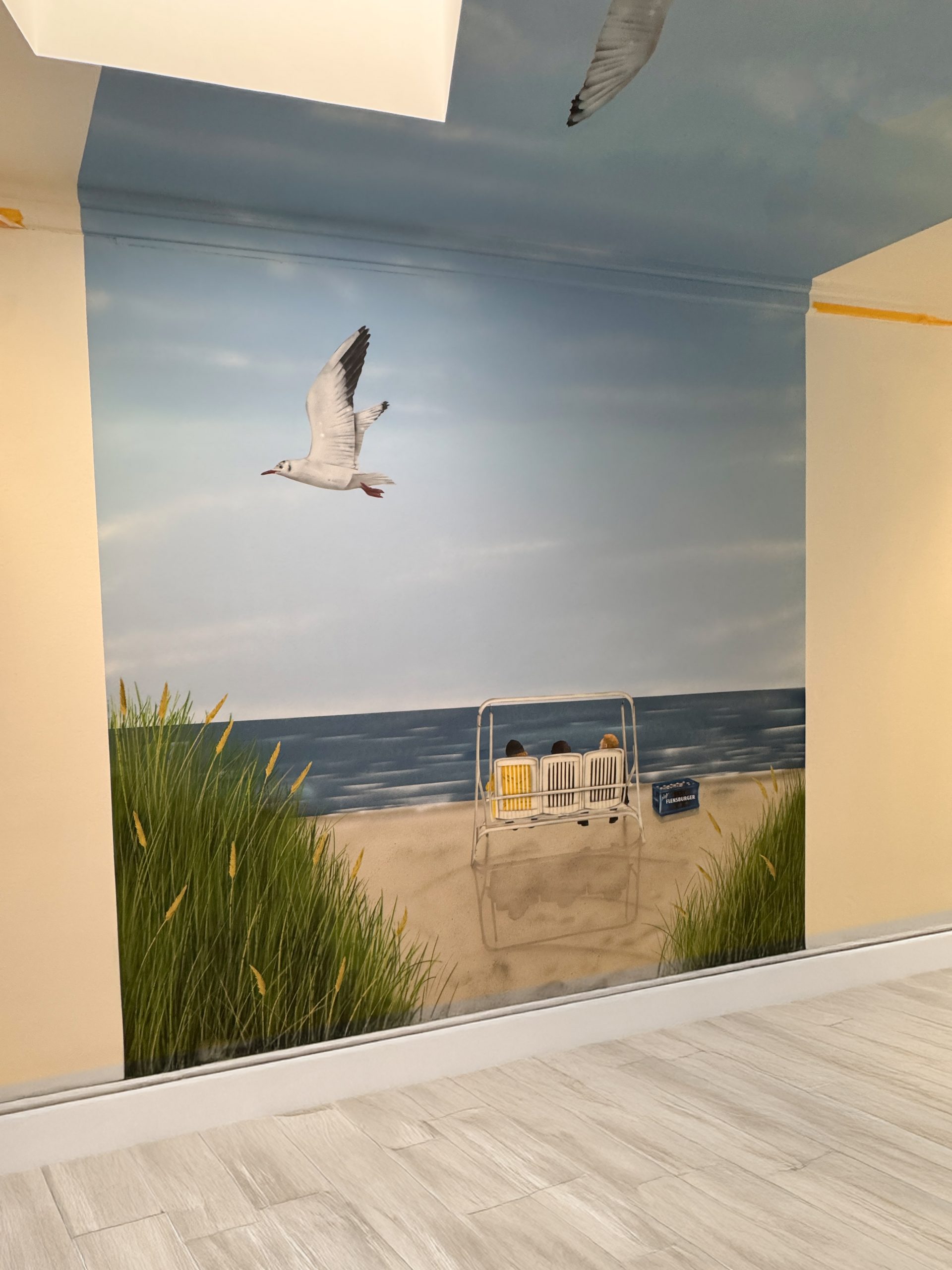 Künstlerische Wandgestaltung für die Flensburger Brauerei