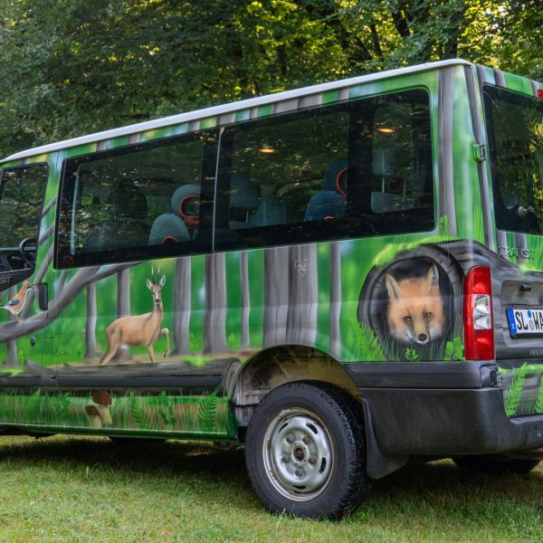 Graffiti Künstler Handewitt | Fahrender Wald für den Waldkindergarten